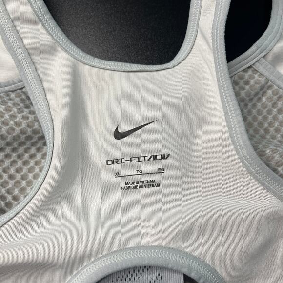 Nike Dri-Fit Women's Adv Swoosh Sports Bra Size XL Ivory Grey - Picture 3 of 8